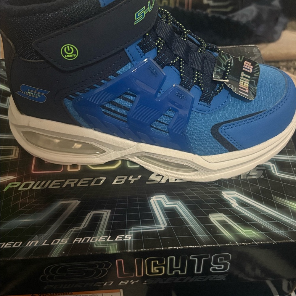 Skechers Kids' Navy and Blue Light-Up Sneakers